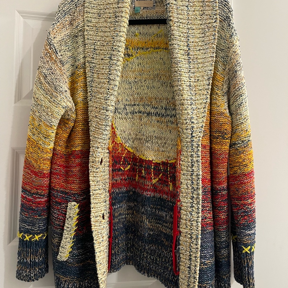 Anthropologie Multicolor Sweater Cardigan